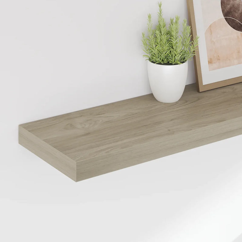 Floating Wall Shelves 2 pcs Oak 80x23.5x3.8 cm MDF