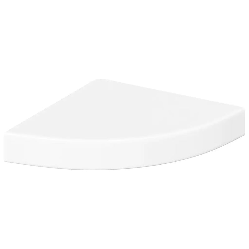 Floating Corner Shelves 2 pcs High Gloss White 25x25x3.8 cm MDF