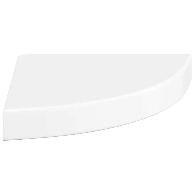 Floating Corner Shelves 2 pcs High Gloss White 25x25x3.8 cm MDF