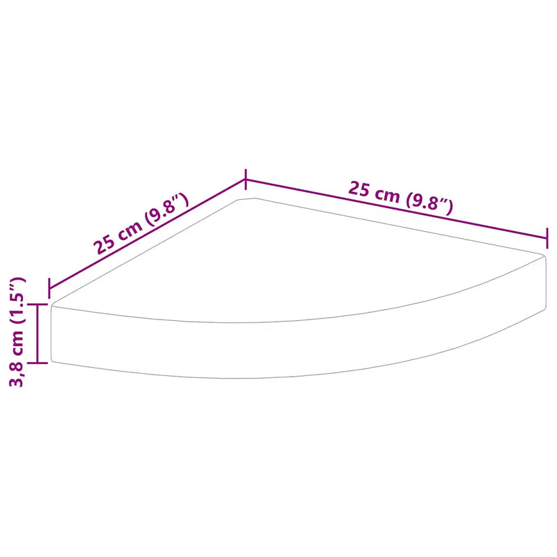Floating Corner Shelves 2 pcs High Gloss White 25x25x3.8 cm MDF