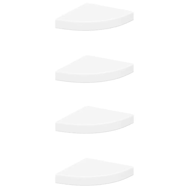 Floating Corner Shelves 4 pcs White 25x25x3.8 cm MDF