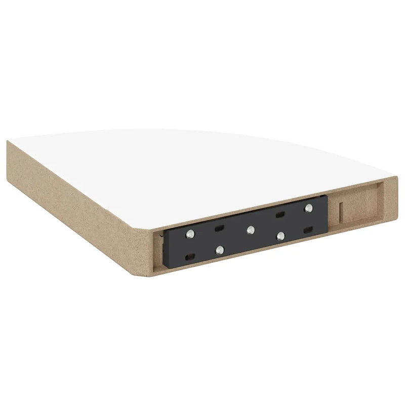 Floating Corner Shelves 4 pcs White 25x25x3.8 cm MDF