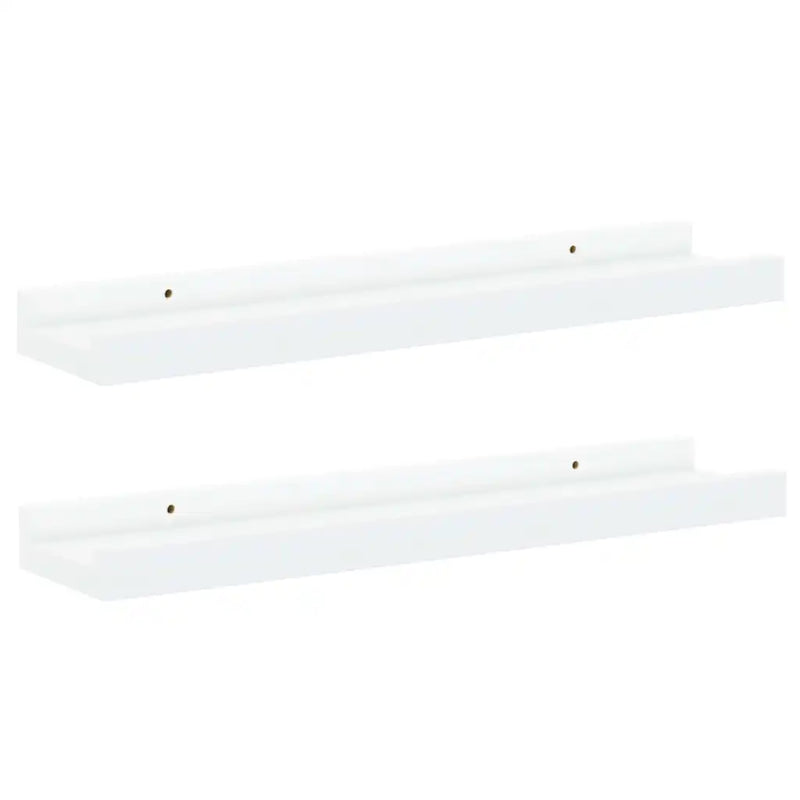Picture Frame Ledge Shelves 2 pcs White 40x9x3 cm MDF