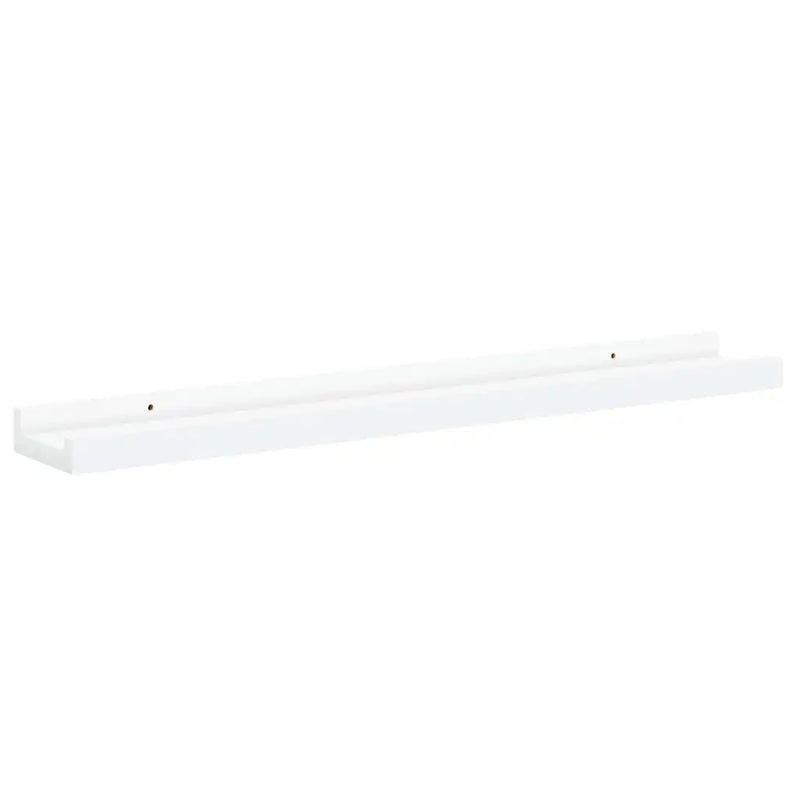 Picture Frame Ledge Shelves 2 pcs White 60x9x3 cm MDF
