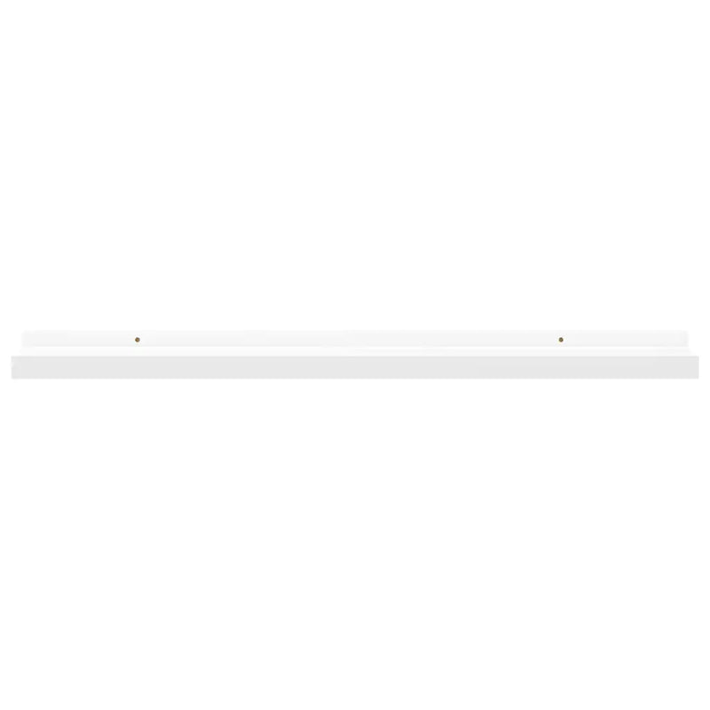 Picture Frame Ledge Shelves 2 pcs White 80x9x3 cm MDF