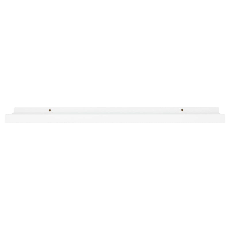 vidaXL Picture Frame Ledge Shelves 2 pcs White 80x9x3 cm MDF