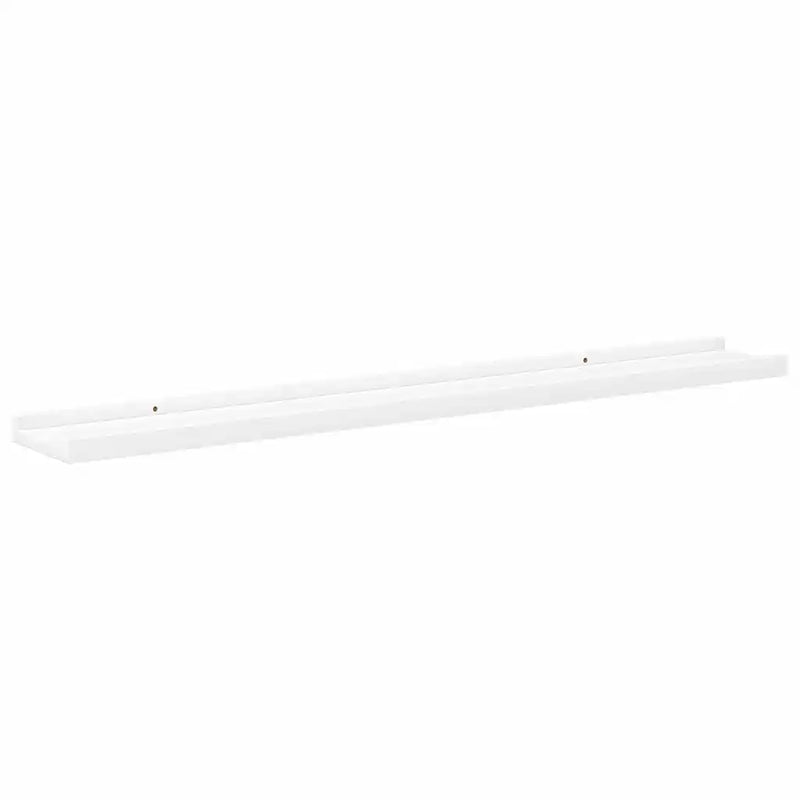 Picture Frame Ledge Shelves 2 pcs White 80x9x3 cm MDF