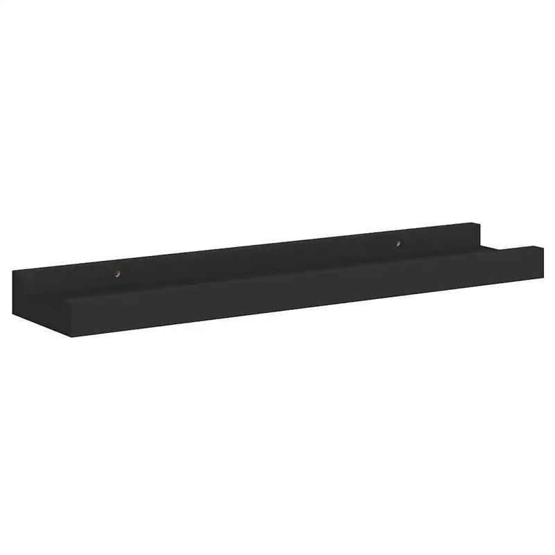 Picture Frame Ledge Shelves 2 pcs Black 40x9x3 cm MDF