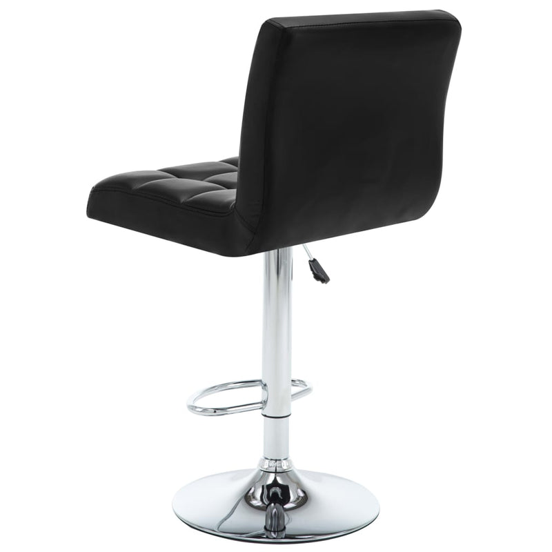 vidaXL Bar Stools 2 pcs Black Faux Leather