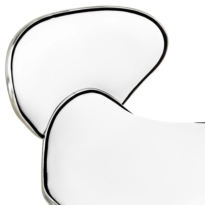 vidaXL Salon Spa Stool White Faux Leather