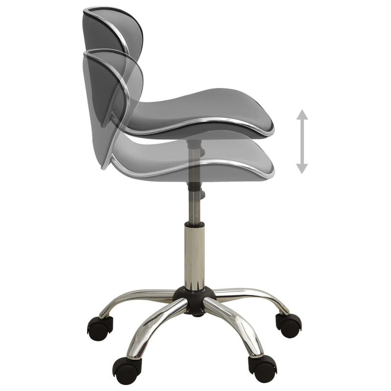 vidaXL Salon Spa Stool Grey Faux Leather