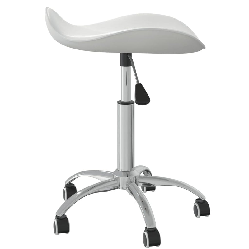 vidaXL Salon Spa Stool White Faux Leather