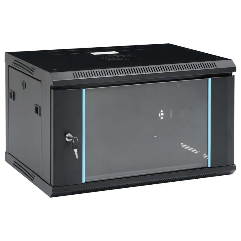 vidaXL 6U Wall Mounted Network Cabinet 19" IP20 600x450x350 mm