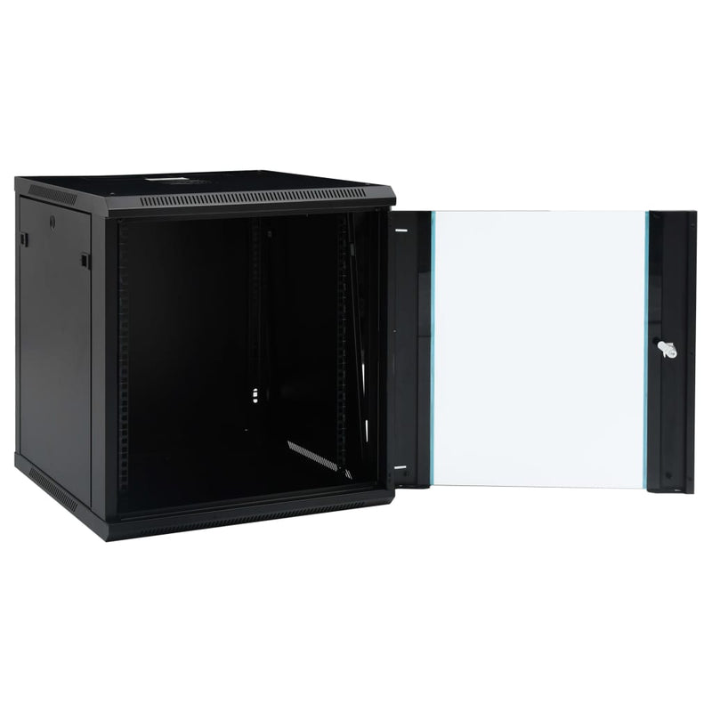 vidaXL 12U Wall Mounted Network Cabinet 19" IP20 600x600x640 mm