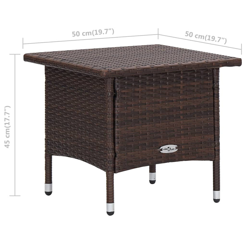 vidaXL 2 Piece Garden Lounge Set with Cushions Poly Rattan Brown
