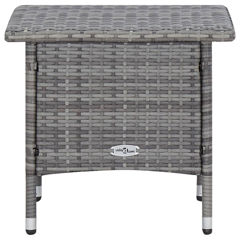 vidaXL 2 Piece Garden Lounge Set with Cushions Poly Rattan Grey