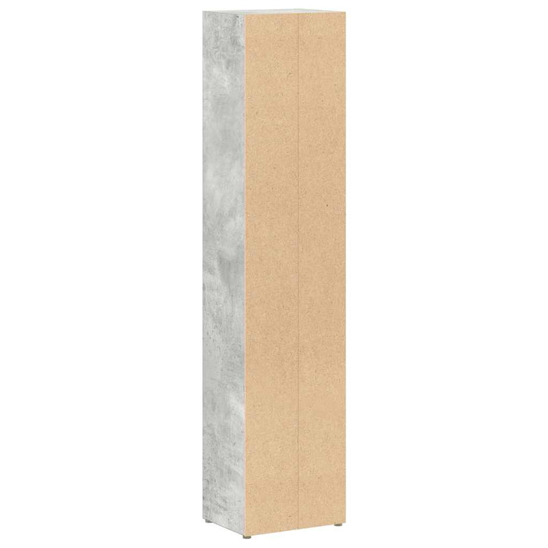 vidaXL CD Cabinets 2 pcs Concrete Grey 21x16x93.5 cm Engineered Wood