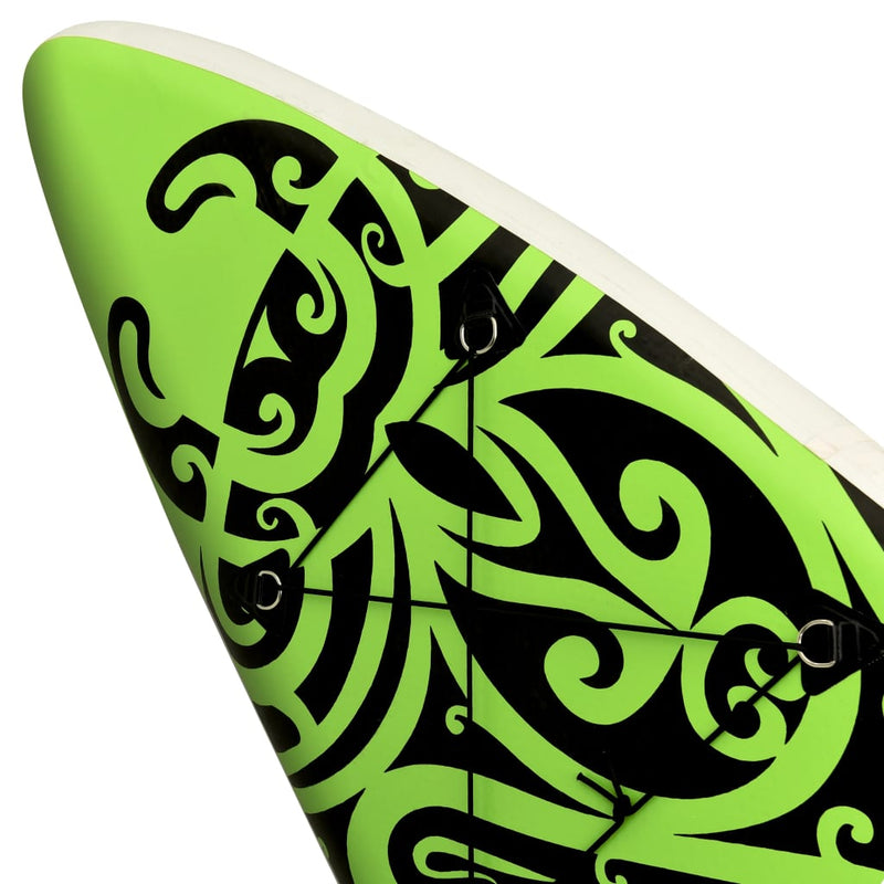 vidaXL Inflatable Stand Up Paddleboard Set 320x76x15 cm Green