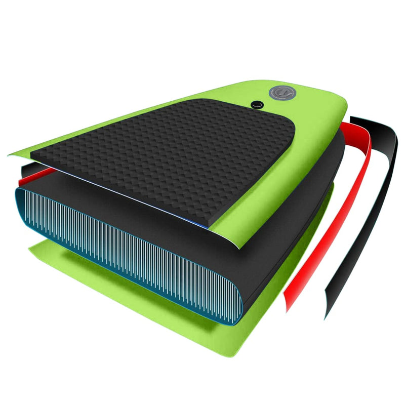 vidaXL Inflatable Stand Up Paddleboard Set 320x76x15 cm Green