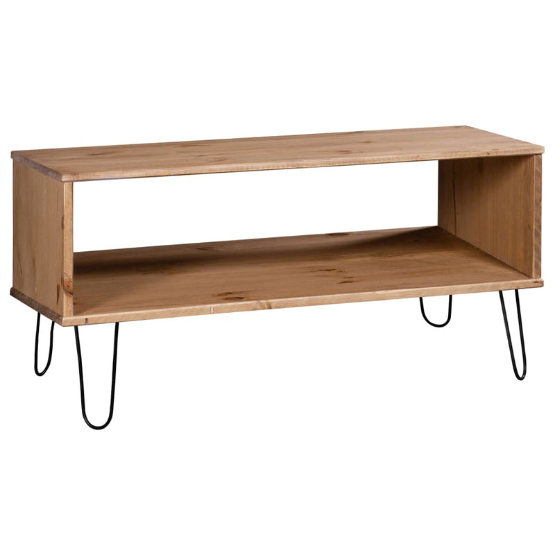 vidaXL Coffee Table "New York" Light Wood Solid Pine Wood