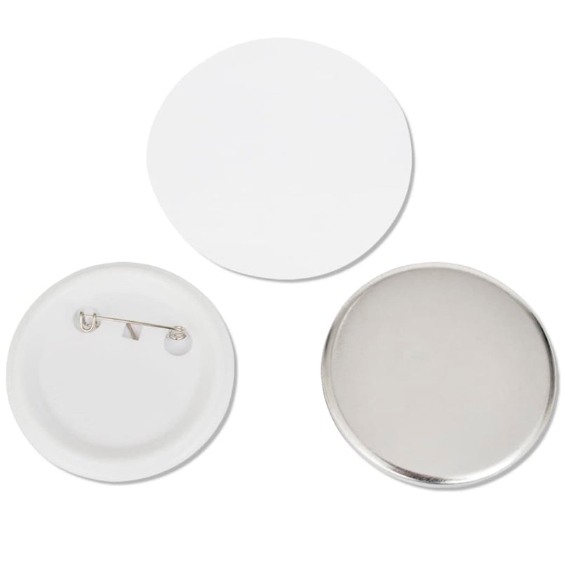 vidaXL Badge Button Maker with 500 pcs Pinback Button Parts 58 mm