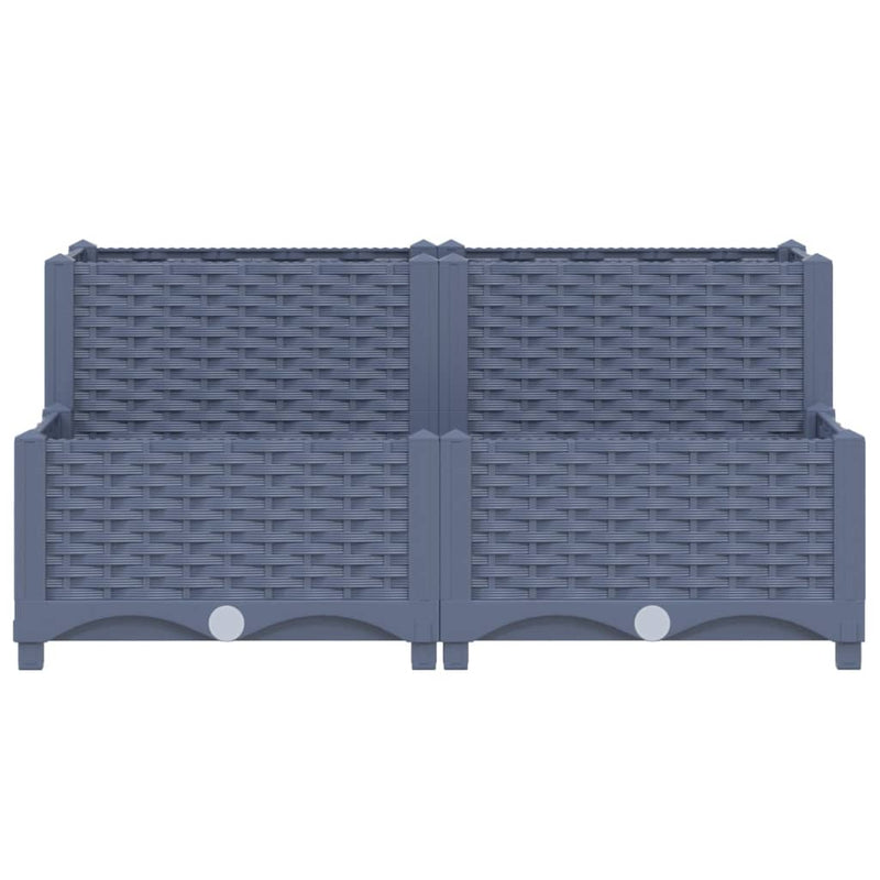 vidaXL Raised Bed 80x80x38 cm Polypropylene