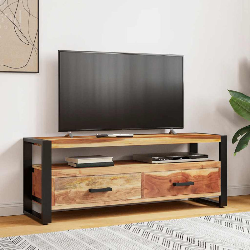 TV Cabinet 120x35x45 cm Solid Wood with Honey Finish