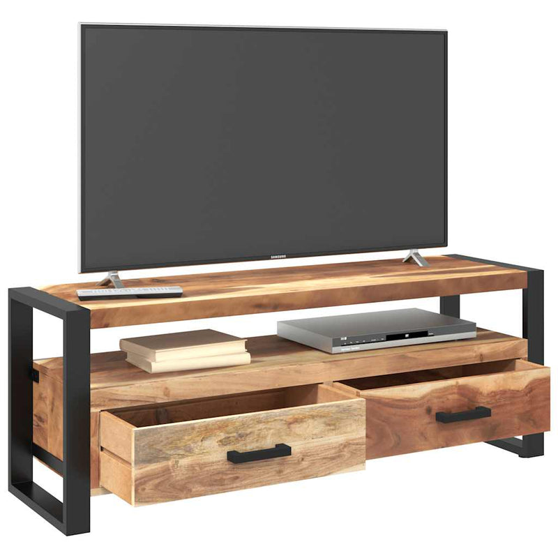 TV Cabinet 120x35x45 cm Solid Wood with Honey Finish
