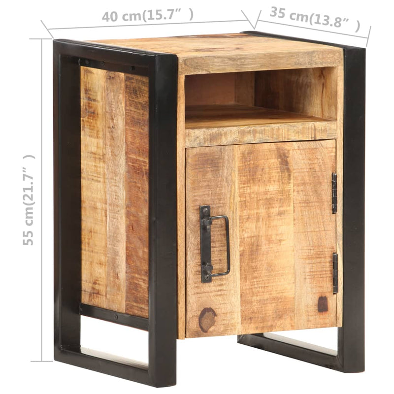 vidaXL Bedside Cabinet 40x35x55 cm Solid Wood Mango
