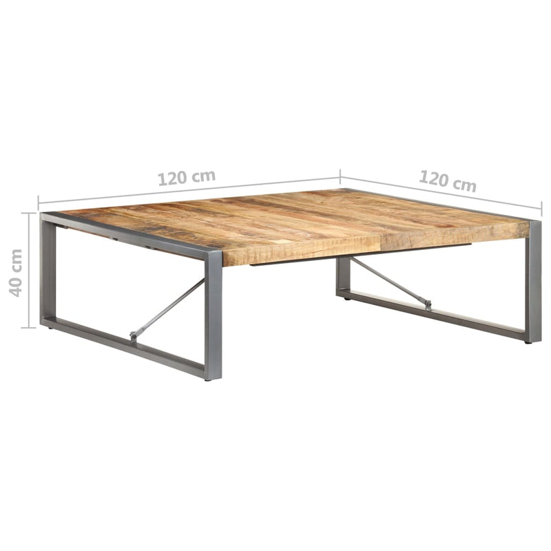 vidaXL Coffee Table 120x120x40 cm Solid Wood Mango