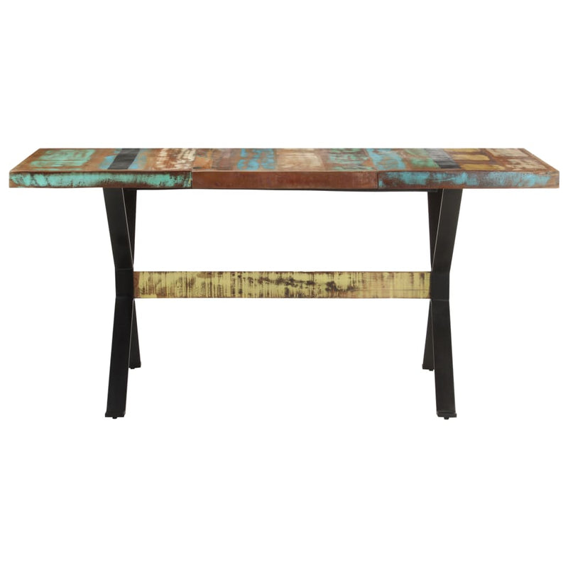vidaXL Dining Table 160x80x76 cm Solid Reclaimed Wood