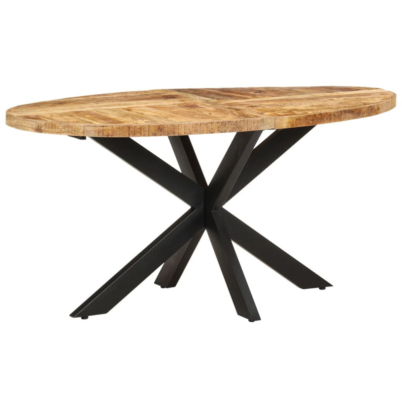 Dining Table 160x90x75 cm Rough Mango Wood