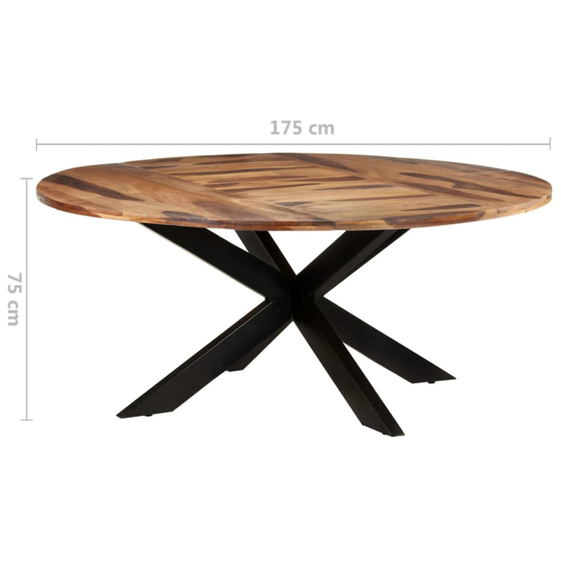 vidaXL Dining Table Round 175x75 cm Acacia Wood with Honey Finish