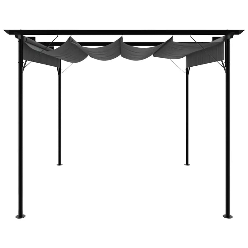 Pergola with Retractable Roof Anthracite 3x3 m Steel 180 g/m��