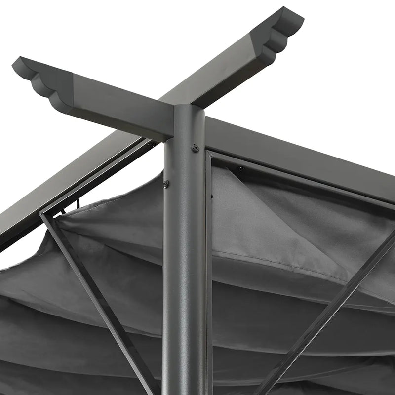 Pergola with Retractable Roof Anthracite 3x3 m Steel 180 g/m��