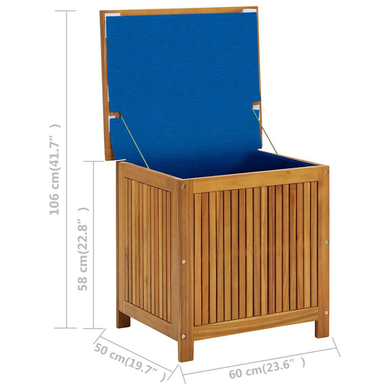 vidaXL Garden Storage Box 60x50x58 cm Solid Wood Acacia