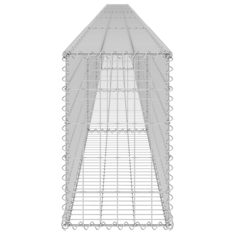 vidaXL Gabion Wall with Covers Galvanised Steel 900x30x50 cm