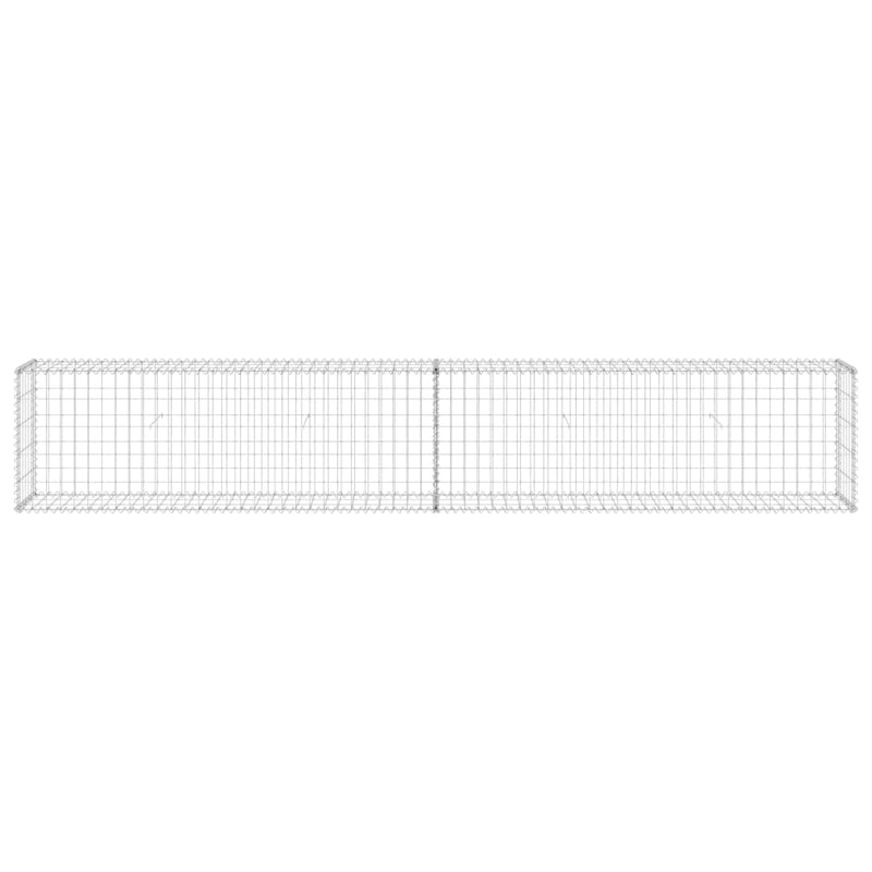 vidaXL Gabion Wall with Covers Galvanised Steel 300x30x50 cm