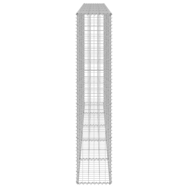 vidaXL Gabion Wall with Covers Galvanised Steel 300x30x150 cm