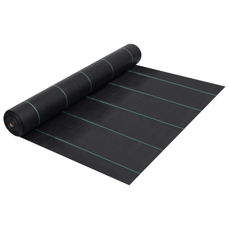 vidaXL Weed & Root Control Mat Black 1x200 m PP