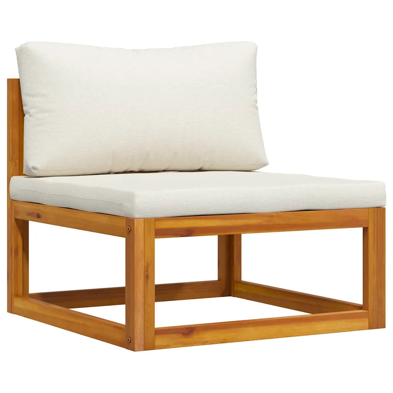 2 Piece Garden Sofa Set with Cushion Solid Acacia Wood