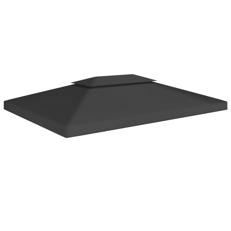 2-Tier Gazebo Top Cover 310 g/m�� 4x3 m Black