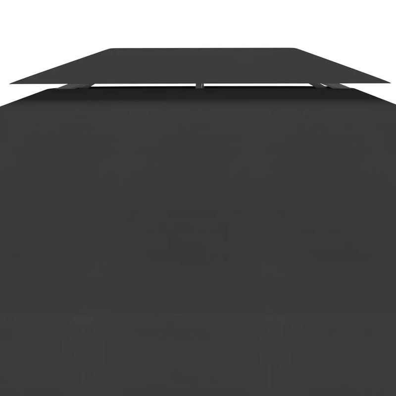2-Tier Gazebo Top Cover 310 g/m�� 4x3 m Black