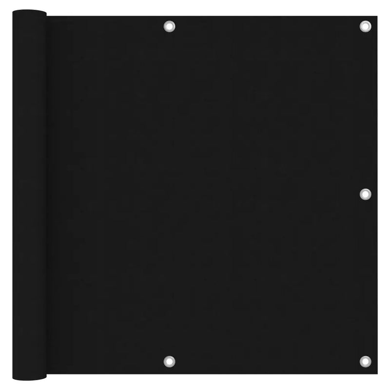 Balcony Screen Black 90x400 cm Oxford Fabric