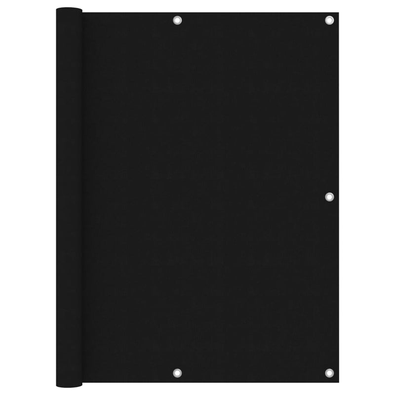 vidaXL Balcony Screen Black 120x400 cm Oxford Fabric