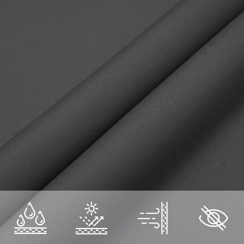 Sunshade Sail Oxford Fabric Triangular 5x7x7 m Anthracite