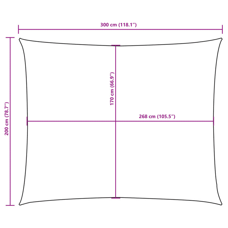 Sunshade Sail Oxford Fabric Rectangular 2x3 m Cream