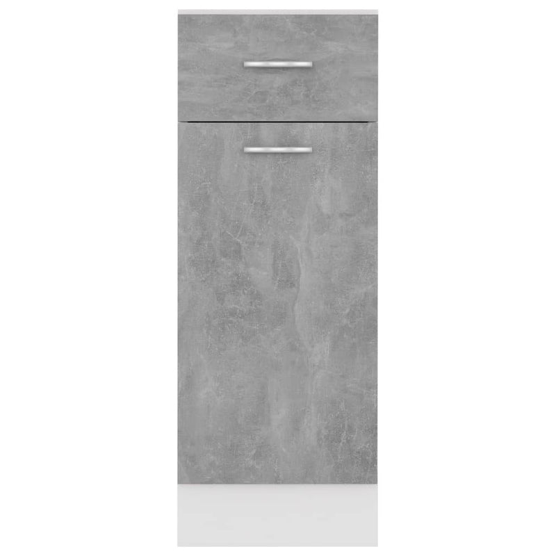 vidaXL Drawer Bottom Cabinet Lyon Concrete Grey 30x46x81.5 cm Engineered Wood
