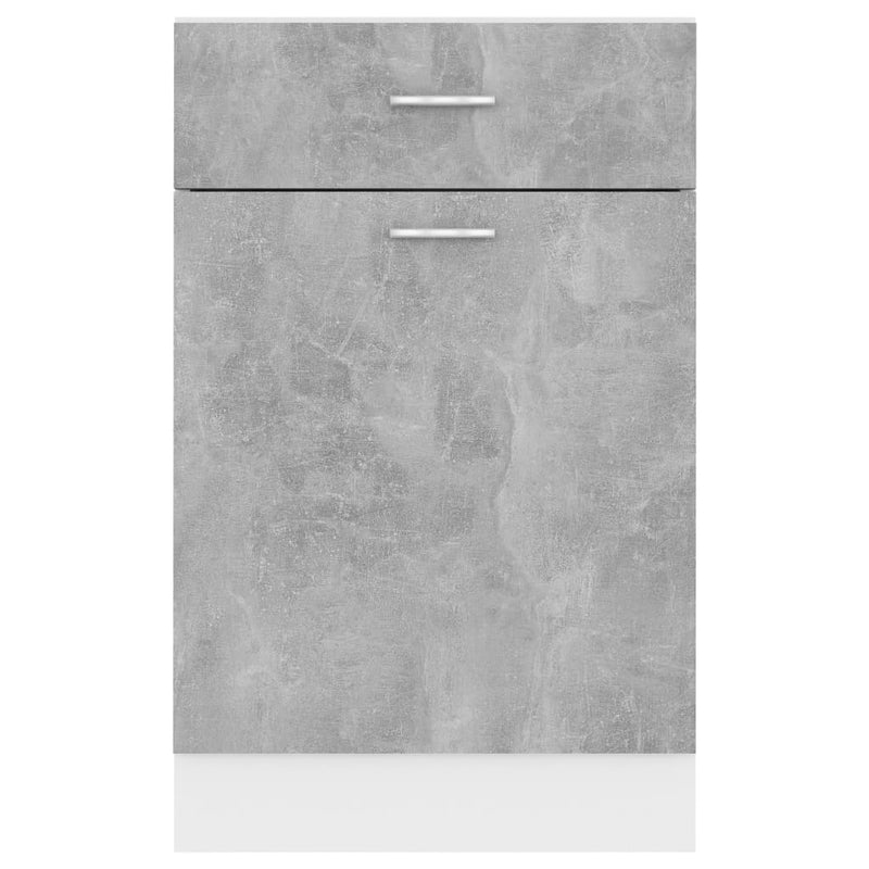 vidaXL Drawer Bottom Cabinet Lyon Concrete Grey 50x46x81.5 cm Engineered Wood