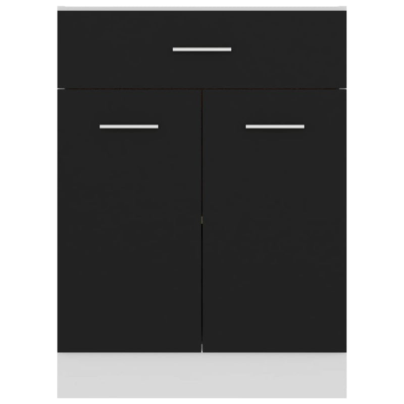 vidaXL Drawer Bottom Cabinet Lyon Black 60x46x81.5 cm Engineered Wood